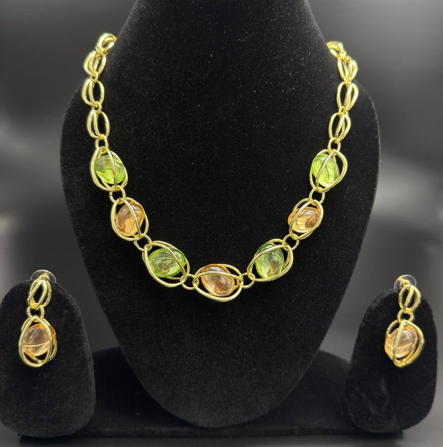 Multi coloured Necklace set
