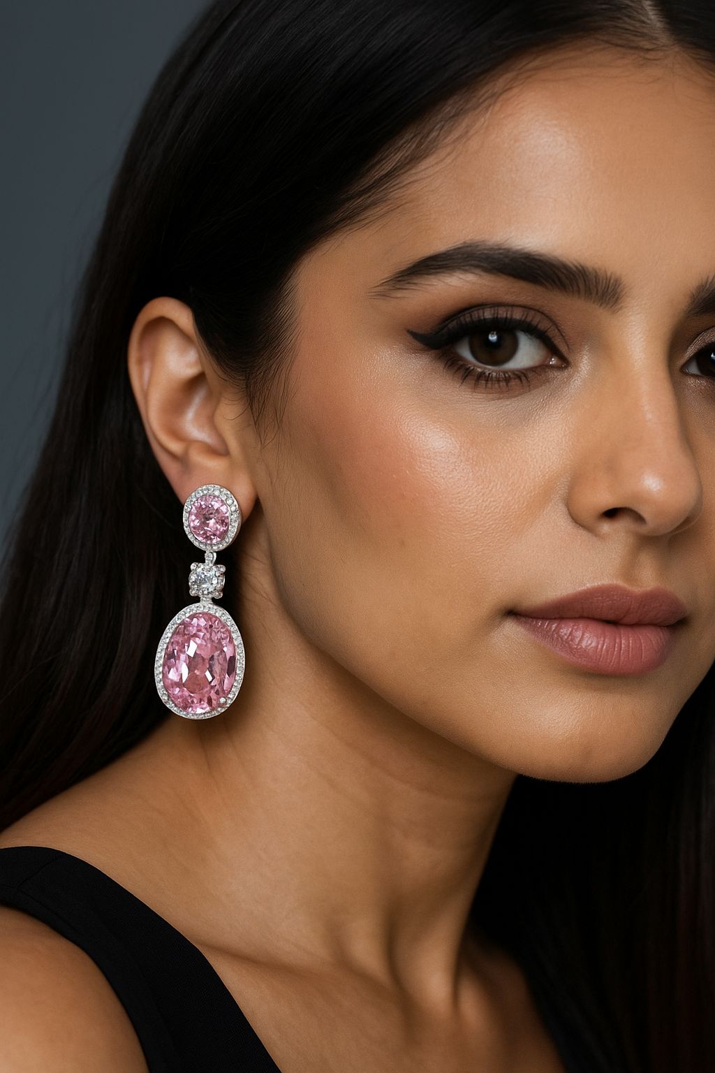 Sparkling Pink earrings.