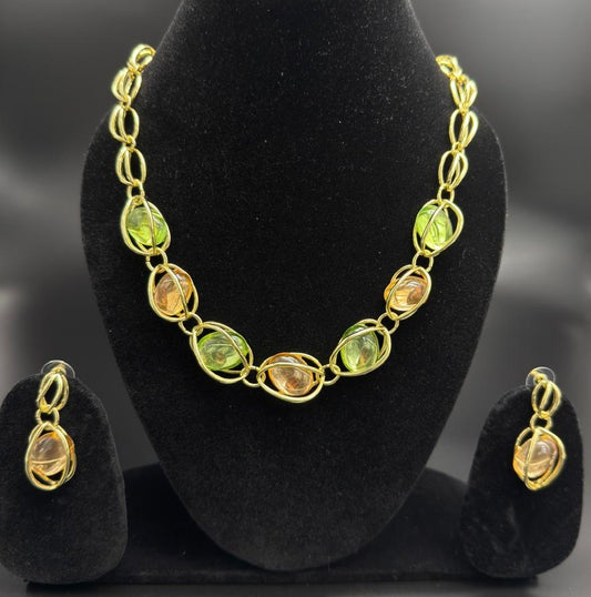 Multi coloured Necklace set