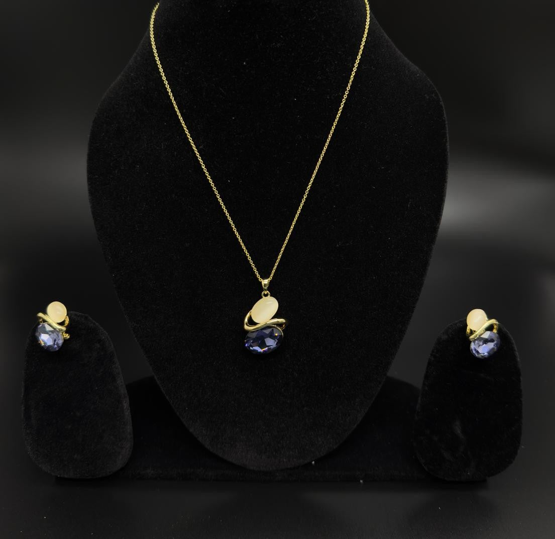 Purple gold Pendant set