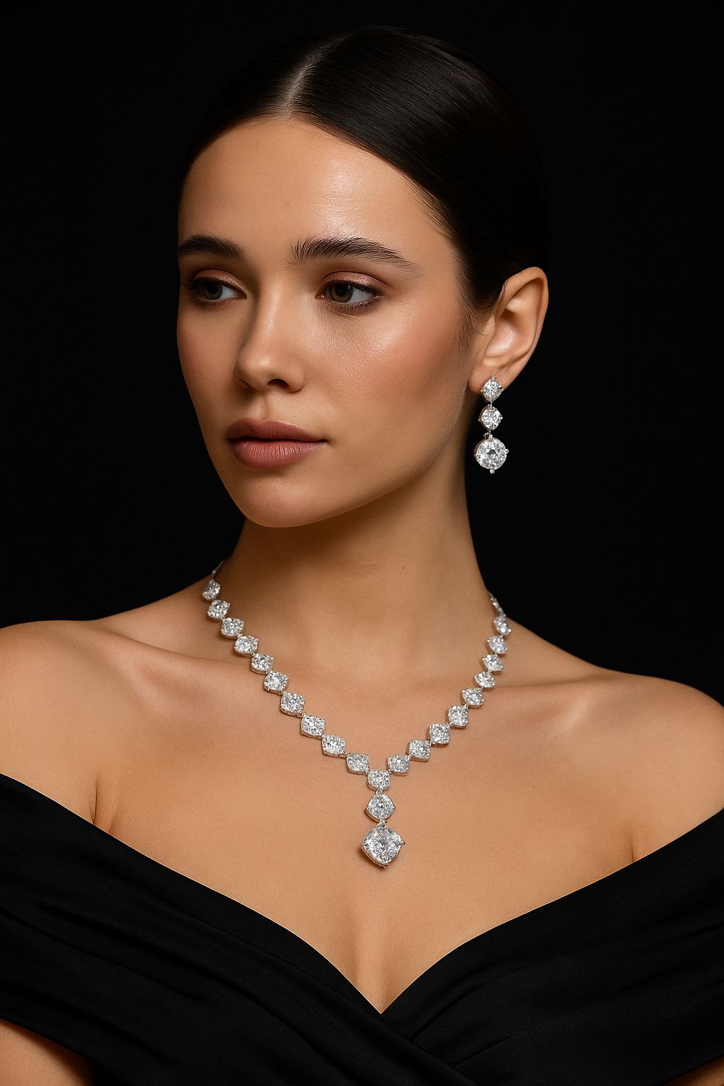 Brilliant-cut CZ stones