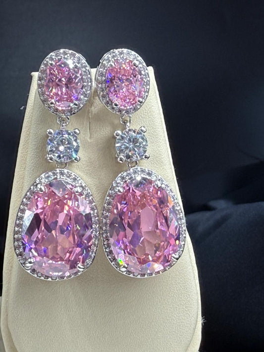 Sparkling Pink earrings.